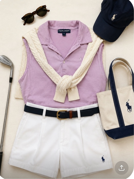 Ralph Lauren Tops - Polo Ralph Lauren Sleeveless Tank in Lavender 100% Cotton Old Money Quiet Luxury